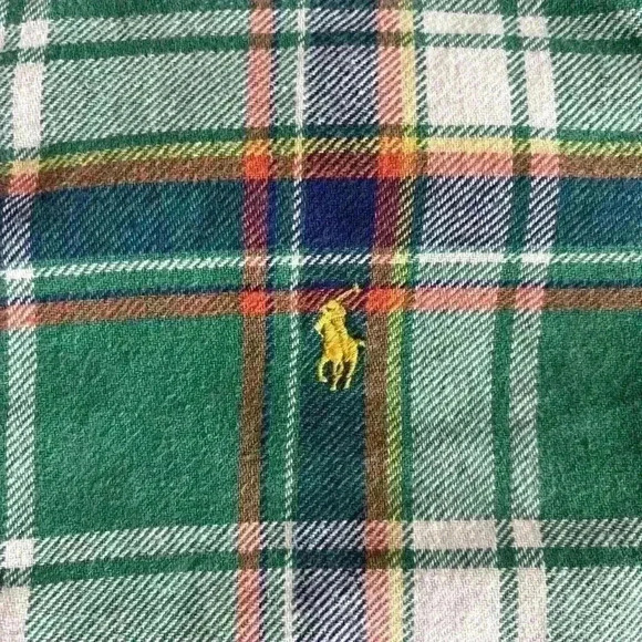 Ralph Lauren Performance Flannel Shirt SZ M Custom Fit Long Sleeve Button Up - Picture 6 of 9